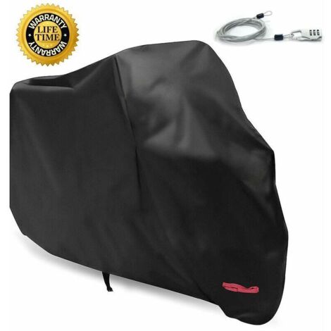 Telo coprimoto, garage per moto, telo coprimoto, garage pieghevole per moto, telo coprimoto, telo copriscooter per esterni e interni per Harley-Davidson, Honda, Suzuki (nero, XL (245x105x125 cm))