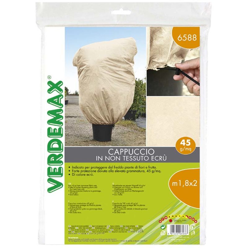 Verdemax Cappuccio Di Protezione Mt1,8x2 Ecru Accessori Giardinaggio Protezione