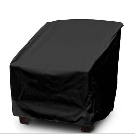 Telo coprisedia da giardino, telo antipolvere per sedie da interno (nero 64x64x70/120 cm), per proteggere mobili da interno ed esterno