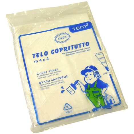 Telo Copritutto 16 mq 4x4 mt. Usa E Getta Pro