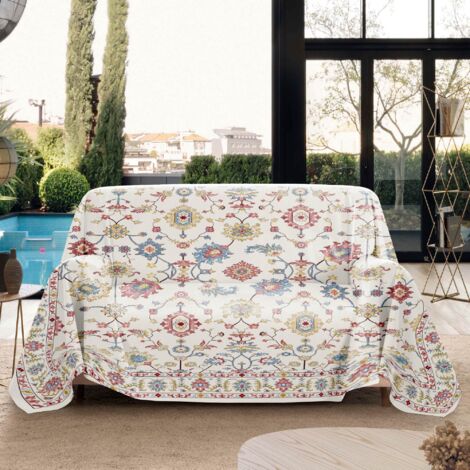 Telo Copritutto Matrimoniale Cotone 250x260 cm Grande Multiuso Copridivano Copriletto Arazzo Drappeggio Lavabile Resistente Disegno 6