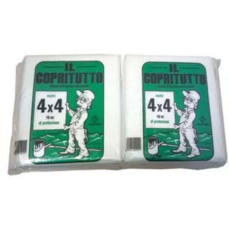 Telo copritutto neutro mt.4x4 pesante - mt.4x4 gr.400 - 20 cf