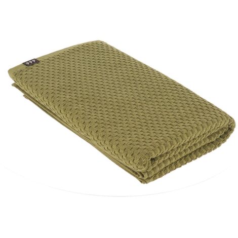 Telo da bagno 90x150 cm 100% cotone a scacchiera - verde oliva - Tendance