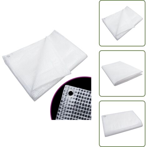 Telo da campeggio - vidaXL Telone Leno 140 g/m² 6x12 m Bianco - Copertura per serre