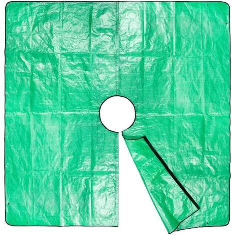Telo da giardinaggio per potatura, con occhielli da 30 cm, dimensioni 200 x 200 cm, e anelli angolari per un facile fissaggio attorno a arbusti e alberi - 30 cm.