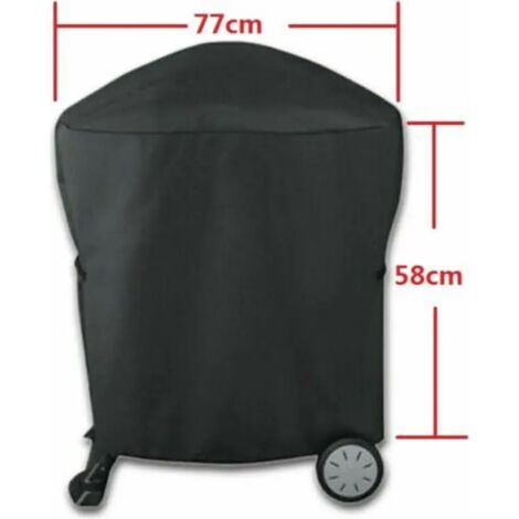 Telo di copertura impermeabile per barbecue serie Weber Q1000 e Q2000, colore nero.