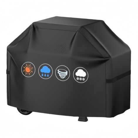 Telo di copertura per barbecue da esterno - 178 x 61 x 112 cm - Tessuto Oxford 210D - Adatto per uso esterno - Nero