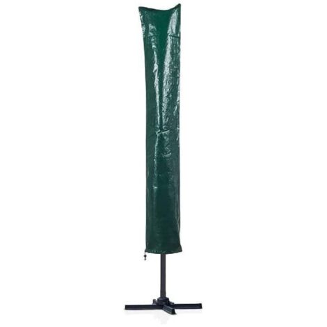 Telo di copertura per ombrellone con cerniera, copertura protettiva per ombrellone da giardino, resistente ai raggi UV, antivento, impermeabile, in PE - 180 x 30 cm (verde)