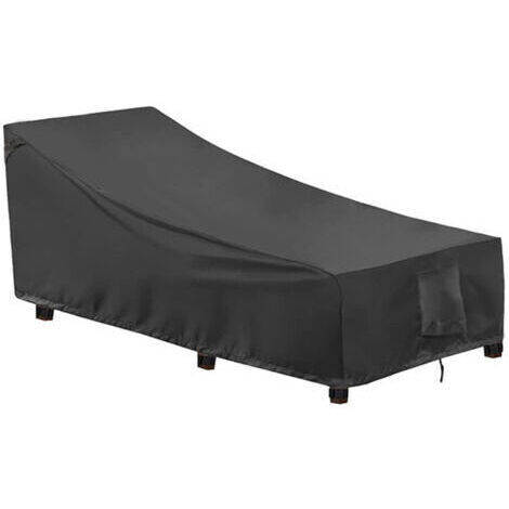 Telo di copertura per sdraio da giardino in 2 pezzi, tessuto Oxford 400D, antivento, resistente ai raggi UV, copertura protettiva per sdraio con griglie di ventilazione, copertura per sdraio da patio