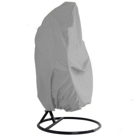 Telo di copertura per sedia sospesa, in tessuto Oxford 210D per esterni, antivento, resistente ai raggi UV, impermeabile, per sedia sospesa a forma di uovo (115x190 cm), colore grigio.