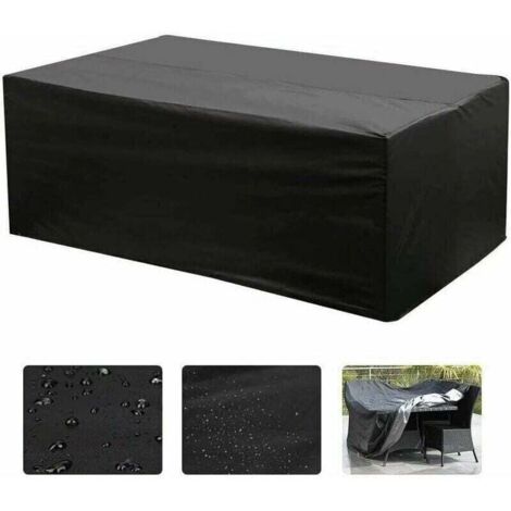 Telo di copertura rettangolare in tessuto Oxford per mobili da giardino, con protezione UV (213 x 132 x 74 cm)