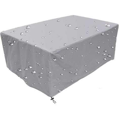 Telo di copertura rettangolare per mobili da giardino (190 x 135 x 90 cm), realizzato in tessuto Oxford 210D impermeabile, resistente ai raggi UV e al vento.