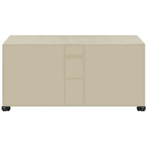 Telo di copertura rettangolare per mobili da giardino, 87x87x77 cm, copertura protettiva per mobili da giardino, tessuto Oxford 420D, antivento, impermeabile, resistente ai raggi UV, antistrappo (beig