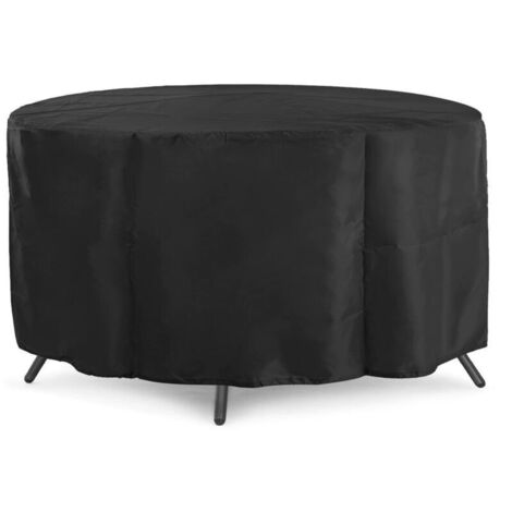 Telo di copertura rotondo per tavolo da giardino, in poliestere di alta qualità, L 185 x P 110 cm, nero.