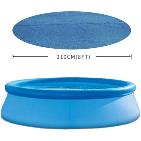 Telo di protezione solare per piscina rotonda da 8 piedi, resistente alle intemperie, pieghevole, a risparmio energetico