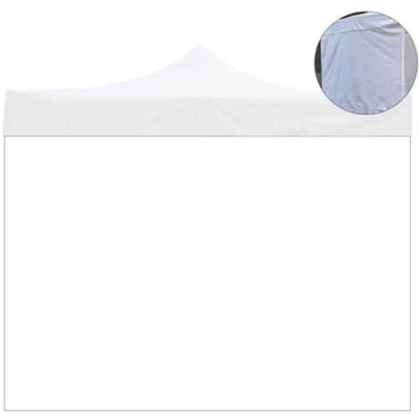 Telo di Ricambio Laterale per Gazebo Pieghevole 6x2m Impermeabile Bianco