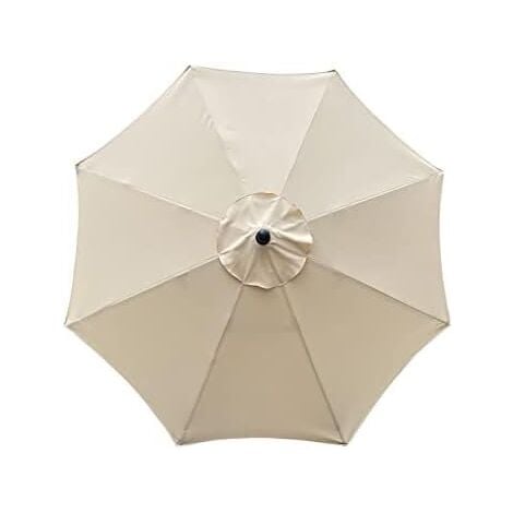 FORTUNEVILLE Telo di ricambio per ombrellone, 8 stecche, 3 mt, impermeabile, anti-UV, tessuto di ricambio, beige