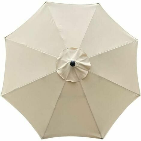 ODIPIE Telo di ricambio per ombrellone, 8 stecche, 3 mt, impermeabile, anti-UV, tessuto di ricambio, beige