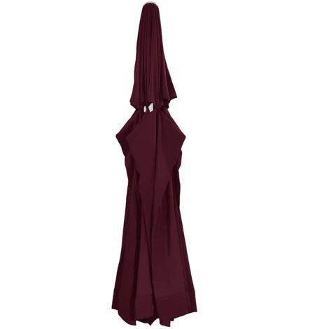 Telo di Ricambio per Ombrellone Rosso Bordò 610 cm vidaXL