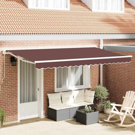 Telo di ricambio per tenda da sole Marrone 4 x 2 m Poliestere vidaXL