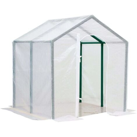 telo di ricambio verdemax per serra violetta in pe rinforzato trasparente 200x200x220 cm