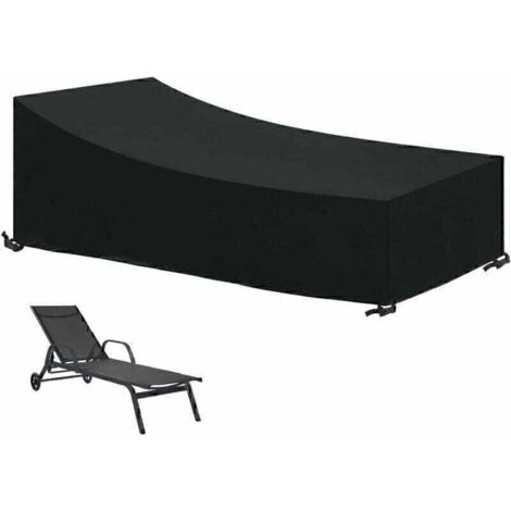 Telo GABRIELLE, Telo Protettivo Impermeabile per Sedia a Sdraio - 210 x 75 cm - Nero