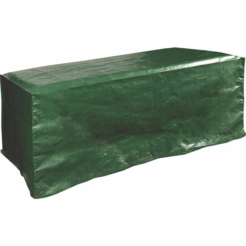 Telo Impermeabile 205x105x70cm in Poliestere per Tavoli Rettangolari da Giardino Bauer Verde