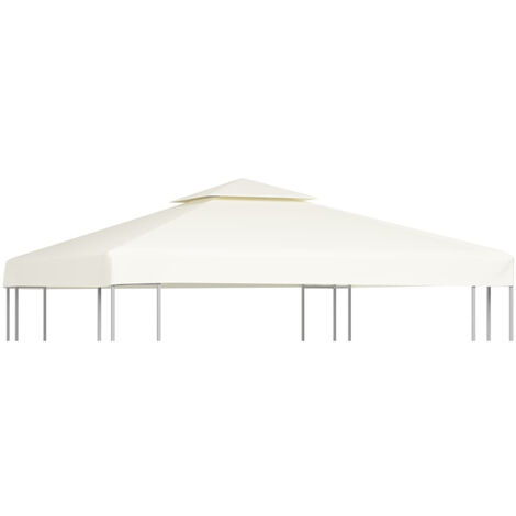 SF SAVINO FILIPPO Telo Bianco di Ricambio Copertura per Gazebo Metri 3x3 con Doppio Tetto airvent 