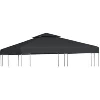 Telo Impermeabile Ricambio per Gazebo 310g/m² Grigio Scuro 3x3m