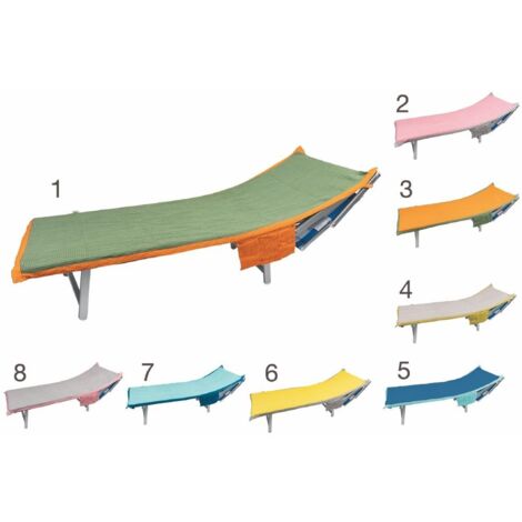 Telo lettino mare bicolor c/2 tasche 70x190cm 8ass