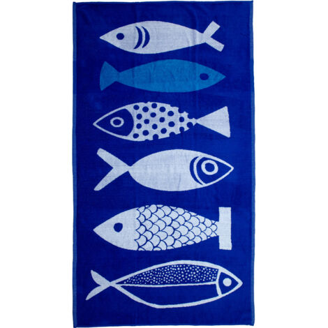 Telo Mare Jacquard Spugna Asciugamano Spiaggia Disegno Lipari