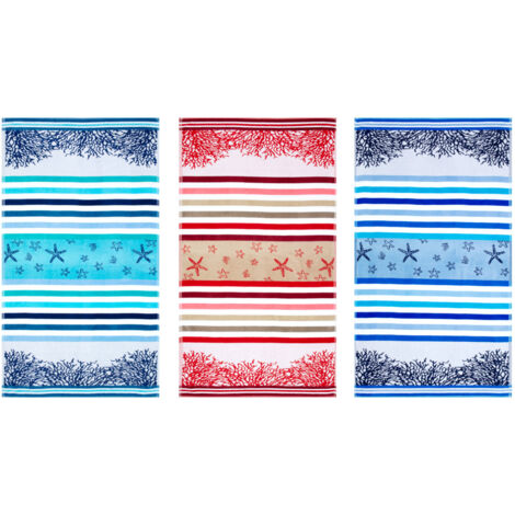 Telo Mare Jacquard Spugna Asciugamano Spiaggia Disegno Queensland, misuraTelo MarecoloreRosso