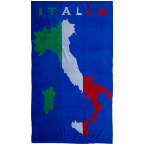 Telo Mare Jacquard Spugna Asciugamano Spiaggia Disegno Zante Italia