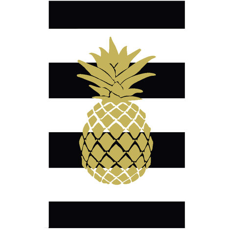 Telo Mare Spiaggia Piscina Jacquard In Spugna Disegno Golden Ananas