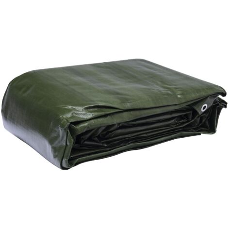 Telo multifunzionale nero e verde 240 g/m2 WERKA PRO6 x 10 m
