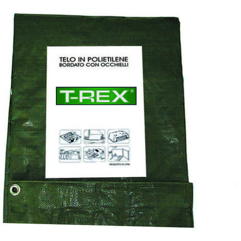 TELO OCCHIELLATO BORDATO CON ANGOLI RINFORZATI 100 GR. - mt.4x7  - FER 11587
