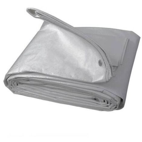 Telo occhiellato PE 6 x 8 m. 200 gr. uso alimentare grigio
