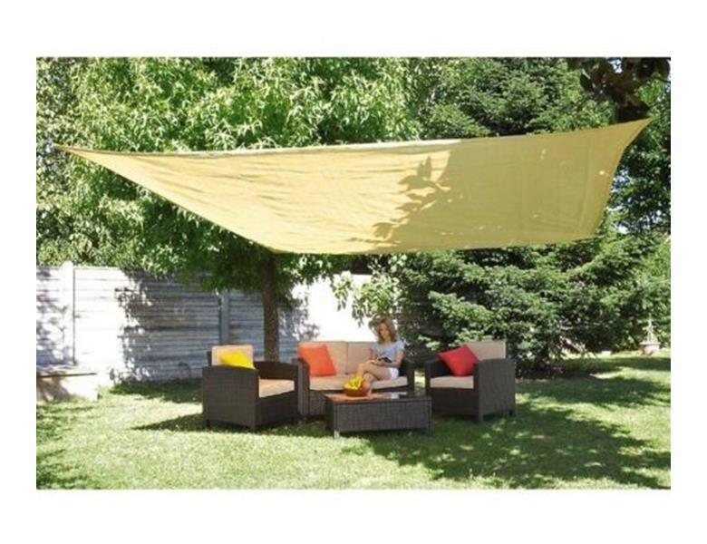 Vela triangolare ombreggiante 5x5x5m in polietilene verde copertura per esterni