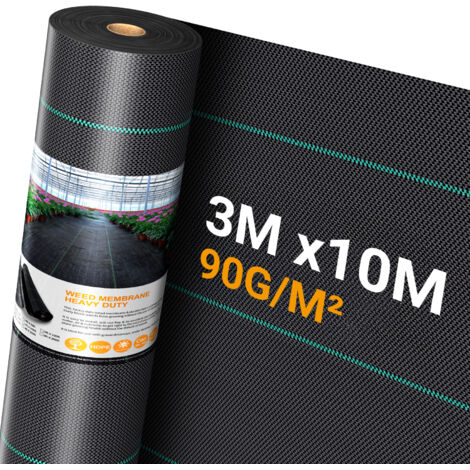 Telo Pacciamatura Nero 100gr/mq - 105cm X 100m Anti Erbacce Per Orto E Giardino
