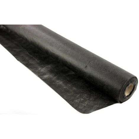 Telo Pacciamatura da Giardino in TNT 0,8x10m Bauer Nero