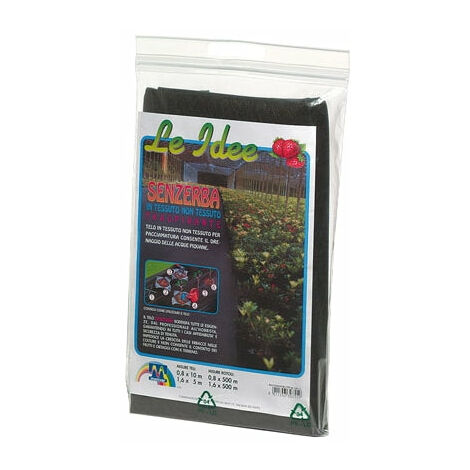 Telo Pacciamatura da Giardino in TNT 1,6x5m Bauer Nero