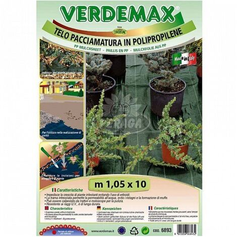Telo pacciamatura in polipropilene 1.05x10MT Verdemax