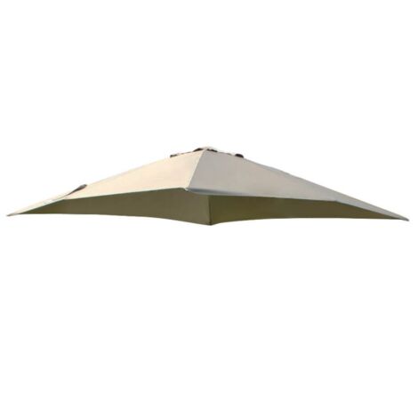 Telo parasole per ombrellone antivento giardino mod. Saturno 3x4 Tortora