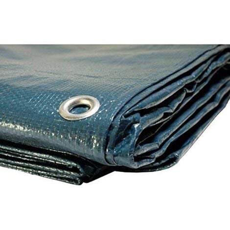 NONE Telo per Legna 8x12 m - TECPLAST 150BO - Blu e Verde - Alta Qualità - Telone impermeabile per coprire Legna da ardere