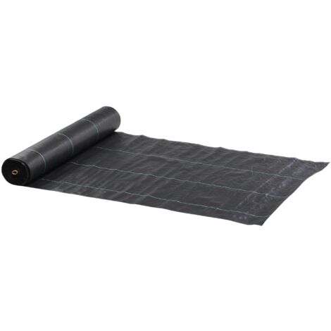 Telo per Pacciamatura 50x2 m Traspirante e Anti-UV in Polipropilene Nero