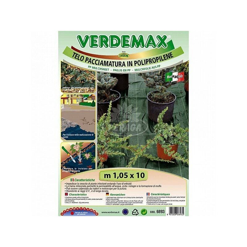 Verdemax - silencieux polypropylene vert m 1.05X10