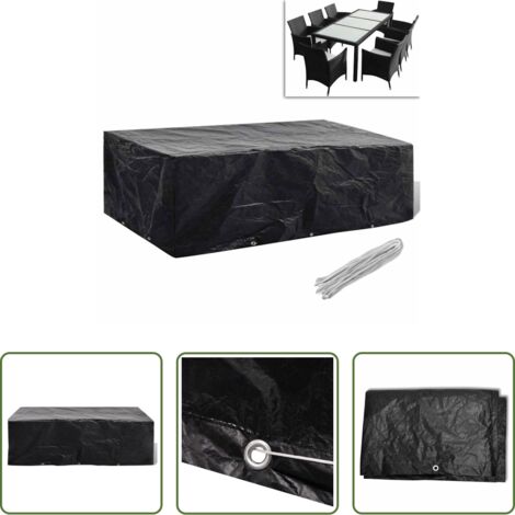 Telo per rattan -  Copertura per Mobili da Giardino con 8 Occhielli 300x140x90 cm