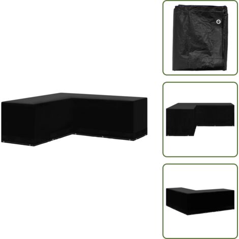 Telo per tavoli da giardino - vidaXL Telo per Mobili da Giardino Forma a L 12 Occhielli 250x250x90cm - Protezione da pioggia