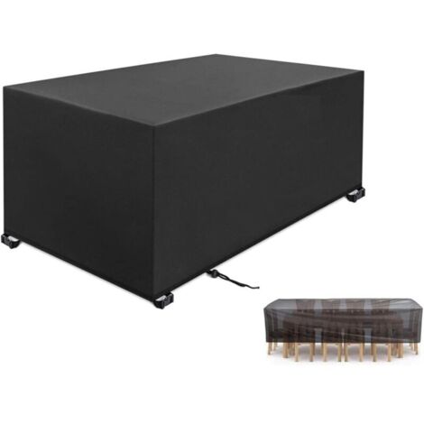 Telo protettivo per mobili da giardino 152 x 104 x 74 cm, nero, tessuto Oxford 420D molto resistente, antivento, antineve, resistente ai raggi UV, antistrappo.