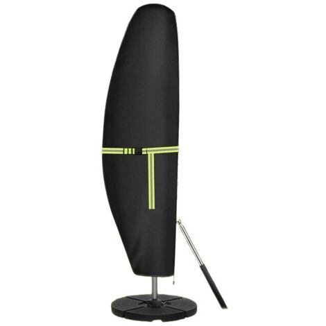 Telo protettivo per ombrellone, nuovo proteggi ombrellone 420D con asta telescopica e velcro, antivento, resistente ai raggi UV, per proteggere gli ombrelloni da esterno - 265 x 40/70/50 cm